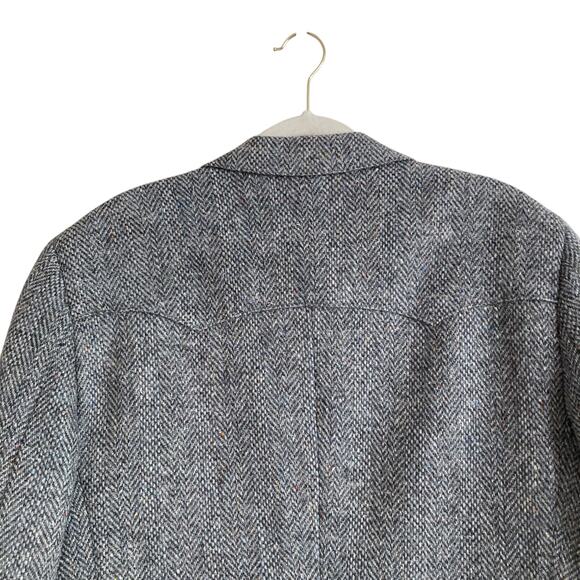Vintage 60s Levi’s Gray Wool Tweed Single Breasted Western Formal Blazer Sz 46R - Picture 7 of 16